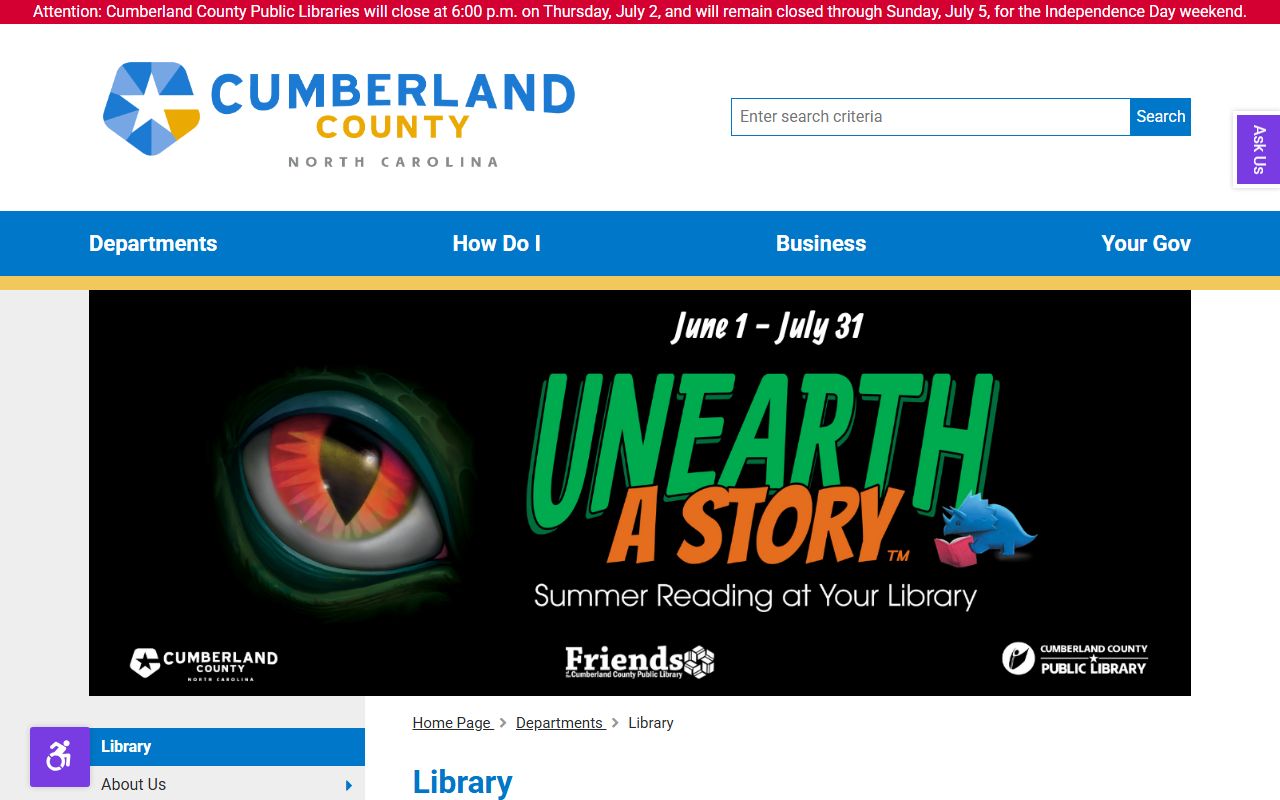 Fayetteville phone directory Cumberland County library branch numbers